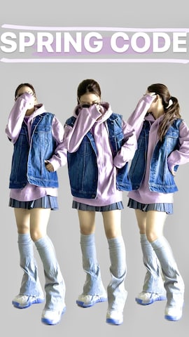 VINTAGEのレッグウォーマーを使ったskmtmloさんのファッション動画