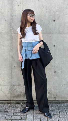 「ZARA（ザラ）のアイテム（ベルト）」を使った、MINAEさん（レディース・160cm）の秋コーディネート