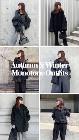 「アイテム（ピーコート）」を使った、MINAEさん（レディース・160cm）の秋コーディネート