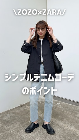 「アイテム（カバーオール）」を使った、MINAEさん（レディース・160cm）の春コーディネート