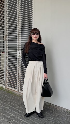 「アイテム（サングラス）」を使った、MINAEさん（レディース・160cm）の春コーディネート