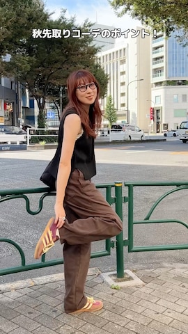 y/mのバッグを使ったMINAEさんのファッション動画