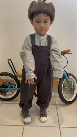 Ampersandのサロペット/オーバーオールを使ったりつぼーさんのファッション動画