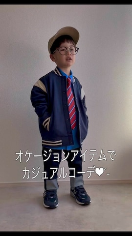 「アイテム（ネクタイ）」を使った、tanshio.さん（キッズ・100cm）の冬コーディネート