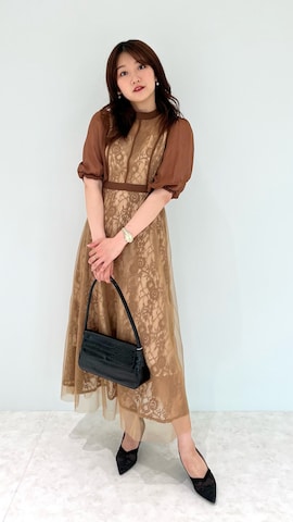 「アイテム（ドレス）」を使った、Lejaさん（レディース・159cm）の夏コーディネート