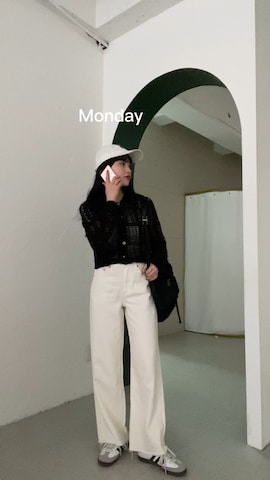 adidasのスニーカーを使ったmiyuさんのファッション動画