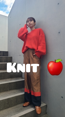 「Auntie Rosa Holiday（アンティローザホリデー）のアイテム（ニット/セーター）」を使った、ARINA / 杉本侑菜さん（レディース・163cm）の冬コーディネート