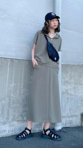 「Shoes in Closet（シューズインクローゼット）の厚底 プラットフォーム グルカサンダル 7489（サンダル）」を使った、よしださん（レディース・169cm）の春コーディネート