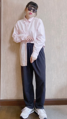 「スウェットギャザーパンツ」｜asukaさん（レディース・165cm）の秋コーディネート