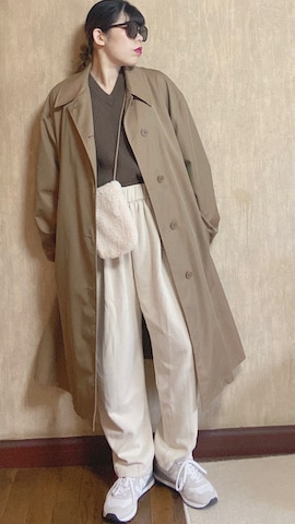 「スウェットギャザーパンツ」｜asukaさん（レディース・165cm）の秋コーディネート