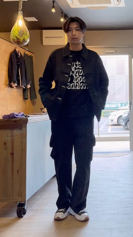 「MR.OLIVE（ミスターオリーブ）のアイテム（ジャケット/アウター）」を使った、korcstoreさん（メンズ・171cm）の春コーディネート