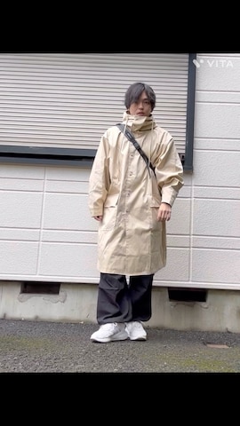 トレンチコートを使ったねぎさんのファッション動画