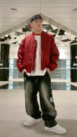 「アイテム（MA-1）」を使った、龍一 (The Loveless)®︎さん（メンズ・168cm）の冬コーディネート