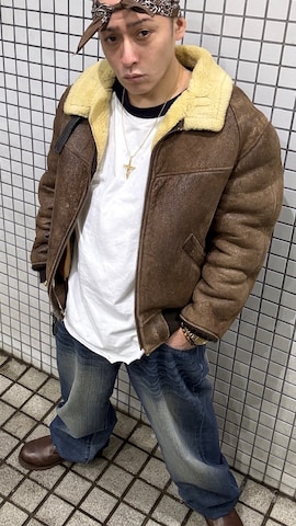 「アイテム（ミリタリージャケット）」を使った、龍一 (The Loveless)®︎さん（メンズ・168cm）の冬コーディネート
