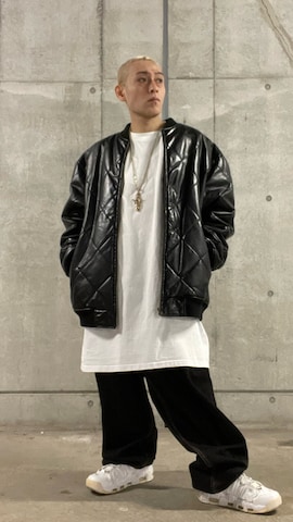 「アイテム（ライダースジャケット）」を使った、龍一 (The Loveless)®︎さん（メンズ・168cm）の冬コーディネート