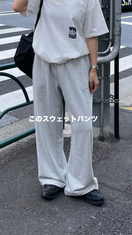 「アイテム（スウェットパンツ）」を使った、LEIさん（レディース・156cm）の春コーディネート