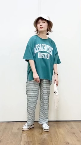 HONEYSUCKLE ROSEのハットを使ったまーちゃん（m@）さんのファッション動画