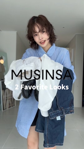MUSINSA STANDARDのデニムパンツを使ったmizota yayoiさんのファッション動画
