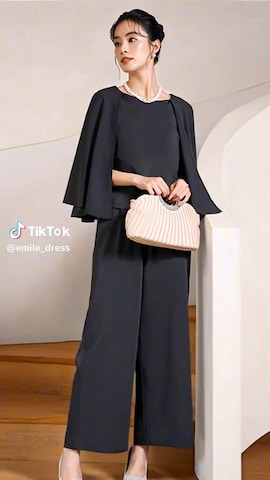 セットアップを使ったパーティードレス通販emileさんのファッション動画