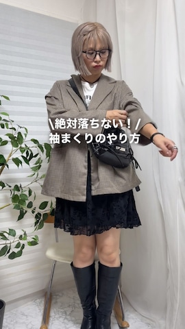 「Daniel Wellington（ダニエルウェリントン）のアイテム（アナログ腕時計）」を使った、おしゃれ豆知識💡のSERINAさん（レディース・164cm）の秋コーディネート