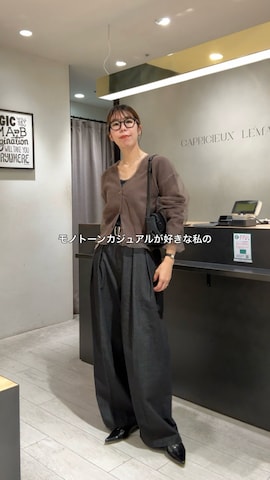 「アイテム（ベルト）」を使った、ike_lemageさん（レディース・164cm）の秋コーディネート