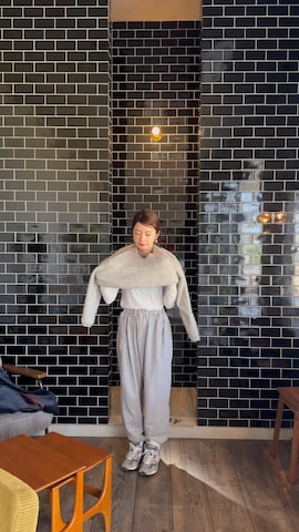 6のスウェットパンツを使ったmiisuuzuukiiさんのファッション動画