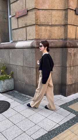 「アイテム（ノーカラージャケット）」を使った、miisuuzuukiiさん（レディース・162cm）の春コーディネート