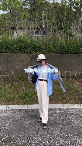 6のシャツ/ブラウスを使ったmiisuuzuukiiさんのファッション動画-初夏のシャツスタイル👔