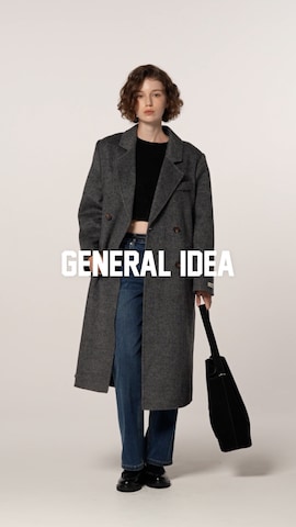「アイテム（チェスターコート）」を使った、GENERAL IDEAさん（レディース・170cm）の冬コーディネート