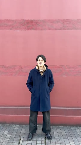 「BEAMS（ビームス）のアイテム（ステンカラーコート）」を使った、わんさん（メンズ・182cm）の冬コーディネート