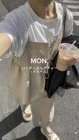 「アイテム（セットアップ）」を使った、ayaさん（レディース・159cm）の春コーディネート