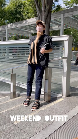 「アイテム（おもちゃ）」を使った、ayaさん（レディース・159cm）の秋コーディネート
