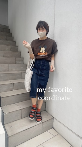 「アイテム（アームカバー、ベージュ系）」を使った、ayaさん（レディース・159cm）の秋コーディネート