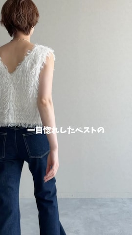 mysty womanのデニムパンツを使ったuemiさんのファッション動画