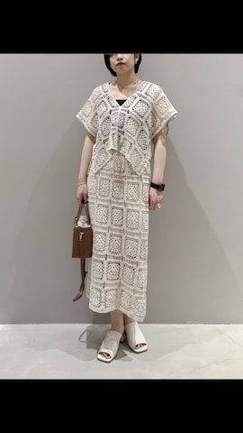 「LEPSIM（レプシィム）のアイテム（イヤリング）」を使った、エムアイさん（レディース・162cm）の夏コーディネート