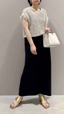 「LEPSIM（レプシィム）のアイテム（イヤリング）」を使った、エムアイさん（レディース・162cm）の夏コーディネート