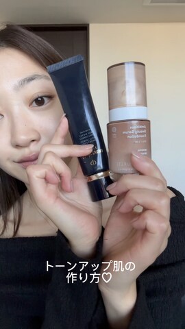 「アイテム（フェイスパウダー）」を使った、田辺花穂さん（レディース・161cm）の春コーディネート