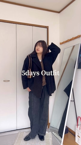 「アイテム（ピーコート）」を使った、chikazeさん（レディース・166cm・20代）の冬コーディネート