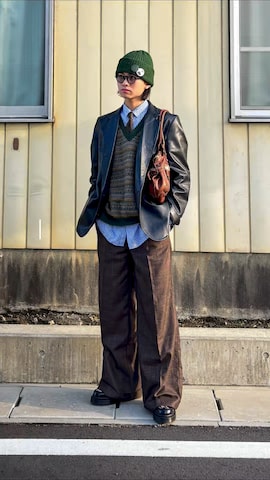 「アイテム（テーラードジャケット）」を使った、soshunさん（メンズ・169cm）の春コーディネート