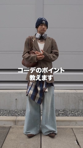 「アイテム（ハンドバッグ）」を使った、soshunさん（メンズ・169cm）の春コーディネート