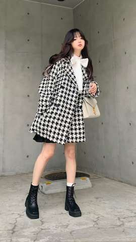 SNIDELのジャケット/アウターを使ったpoyoさんのファッション動画