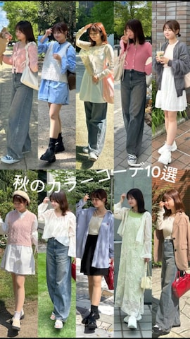 「アイテム（ハンチング/ベレー帽）」を使った、momo🐇さん（骨格ストレート・レディース・153cm）の秋コーディネート