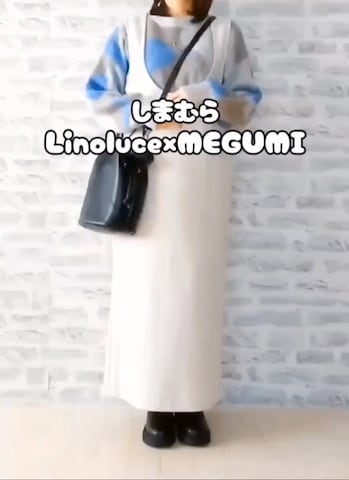 しまむらのジャンパースカートを使ったrinrisoraさんのファッション動画