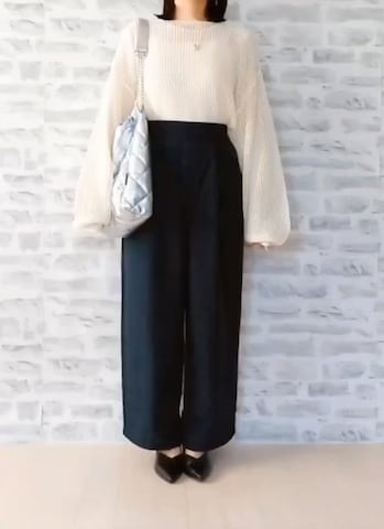 しまむらのトートバッグを使ったrinrisoraさんのファッション動画