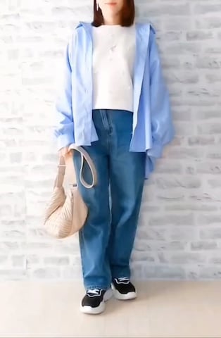 しまむらのシャツ/ブラウスを使ったrinrisoraさんのファッション動画