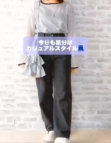 しまむらのデニムパンツを使ったrinrisoraさんのファッション動画