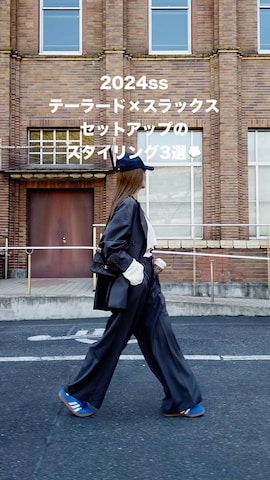 UNISEX》Wool Mix Continuous Tow-Tuck Wide Pants/ウール