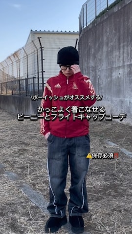 YOSUKEのアイテムを使ったマーさんのファッション動画