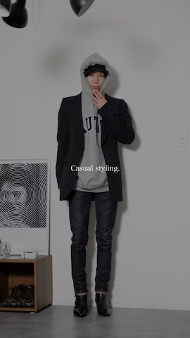 VINTAGEのテーラードジャケットを使ったTsuguya/KwonSayaさんのファッション動画