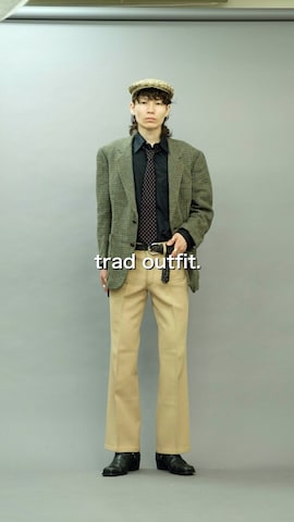 ハンチング/ベレー帽を使ったTsuguya/KwonSayaさんのファッション動画